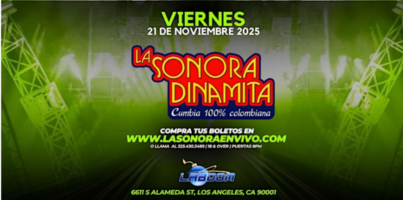 LA SONORA DINAMITA en LA BOOM de Los Angeles