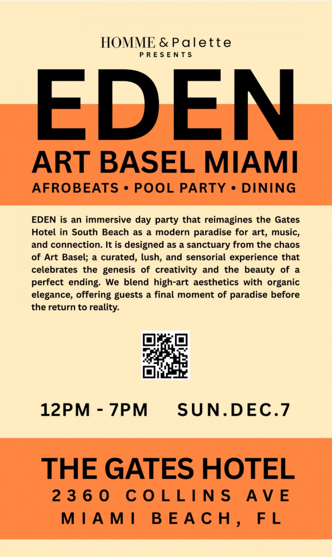 EDEN Paradise Day Party and Art Exhibition at The Gates Hotel: December 7