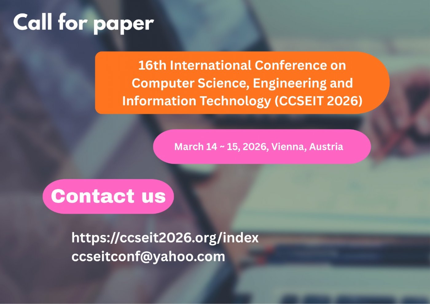 16th International Conference on Computer Science, Engineering and Information Technology
