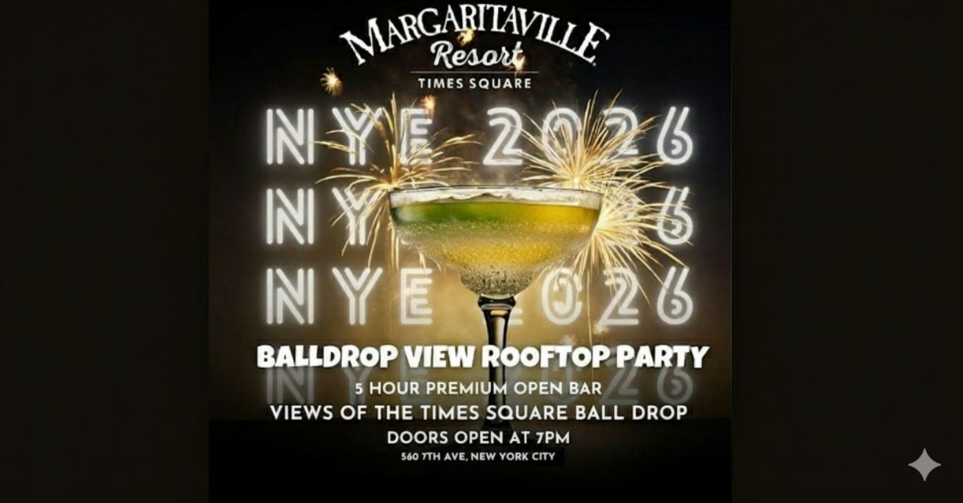 NYC NYE 26 Margaritaville Rooftop Ball Drop View