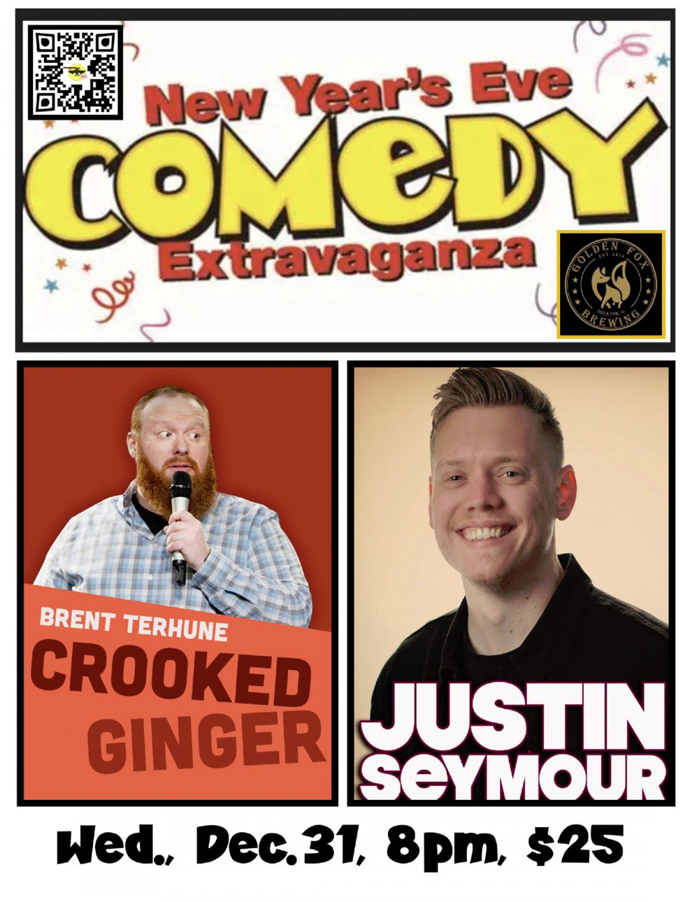 New Years Eve Comedy Extravaganza at Golden Fox Brewing