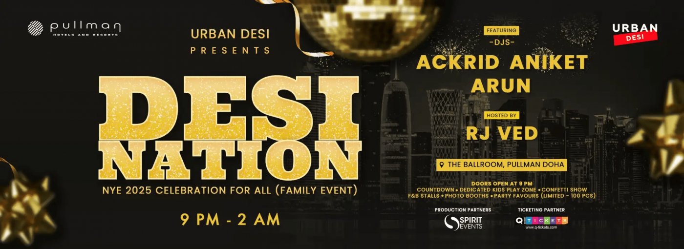 Desi Nation NYE 2025 by Urban Desi \u2013 The Ultimate New Year\u2019s Eve Celebration in Doha