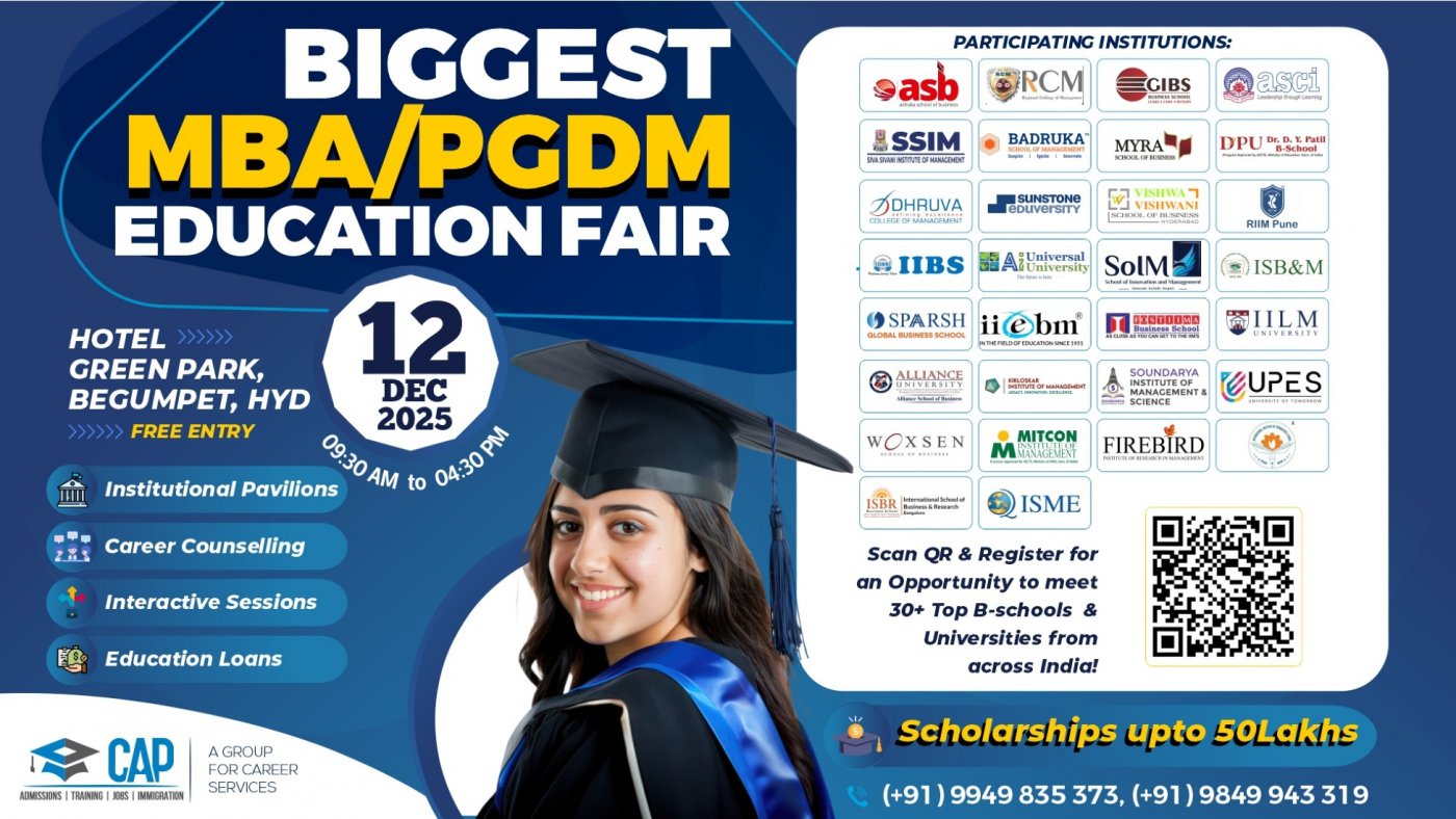 Join us at the MBA\/PGDM Education Fair 2025 \u2013 Hyderabad