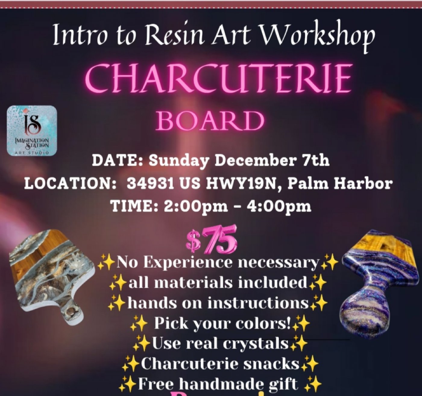 Intro to Resin Art: Create your Own Charcuterie Board 