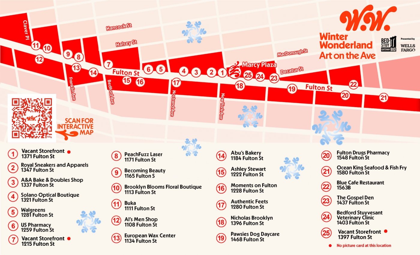 Bed Stuy Gateway BID Small Business Saturday Winter Wonderland Art on the Ave