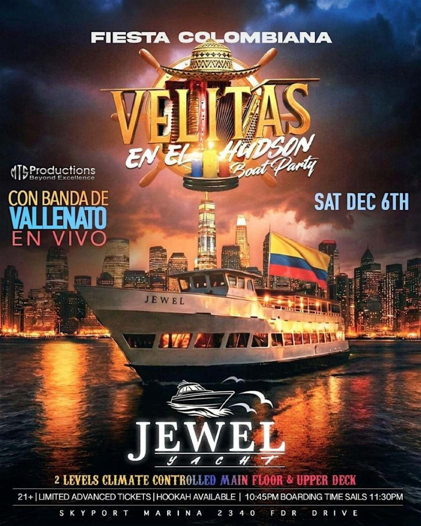 Velitas En El Hudson Boat Party NYC \u2013 Colombian Party