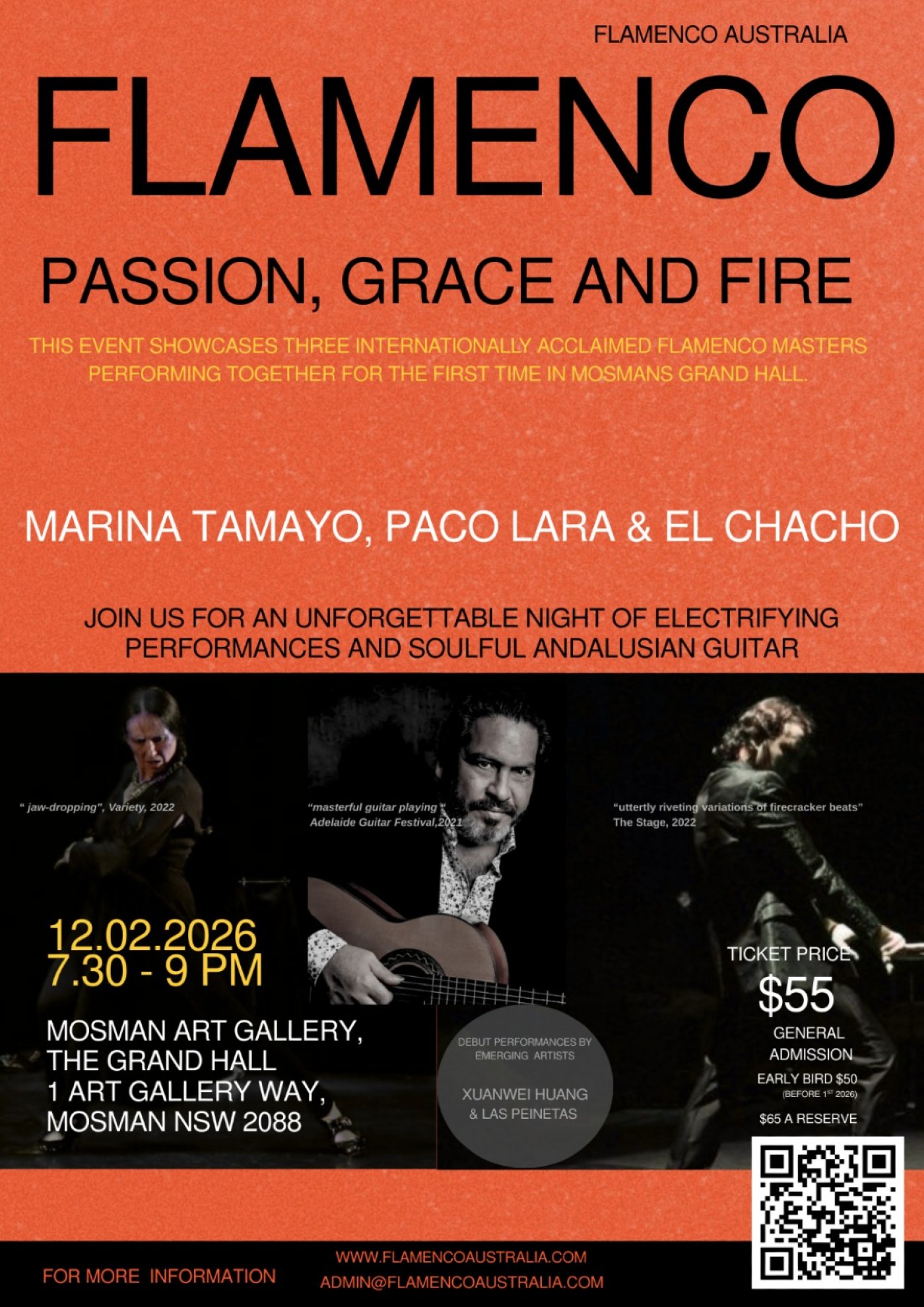 Passion, Grace & Fire - Flamenco Show Sydney with Marina Tamayo, Paco Lara & Guests