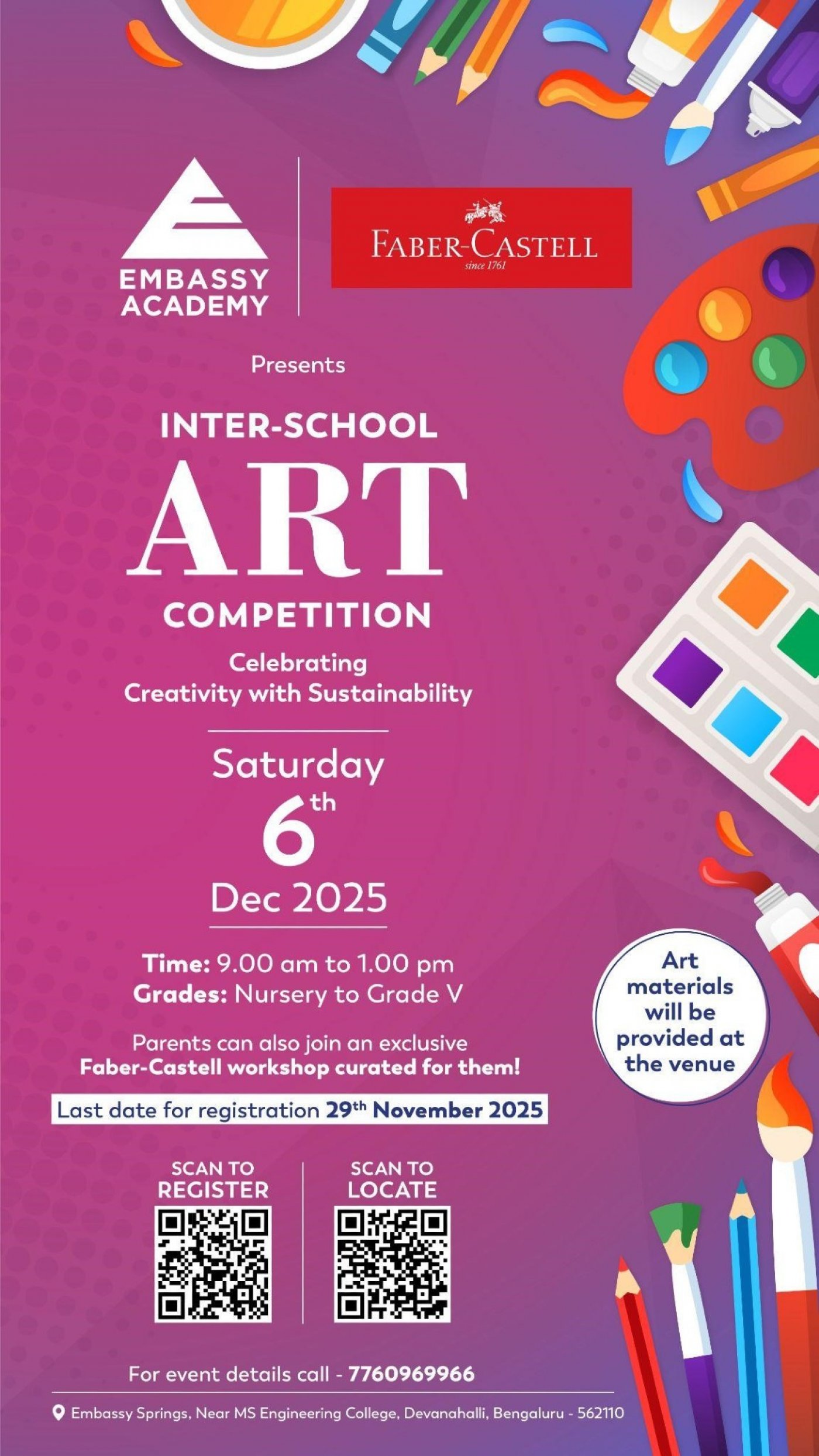 Embassy Academy Hosts Inter-School Art Competition Celebrating Creativity and Sustainability