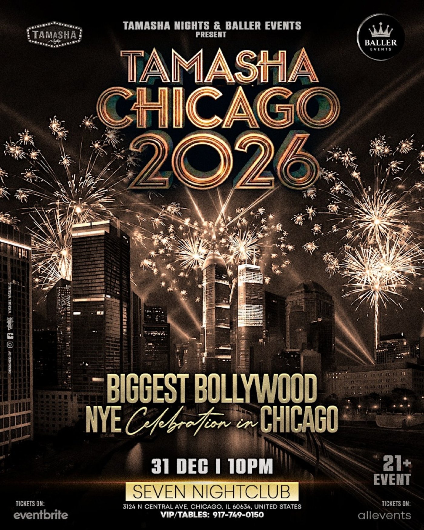 CHICAGO BOLLYWOOD NYE 2026 @SEVEN NIGHTCLUB