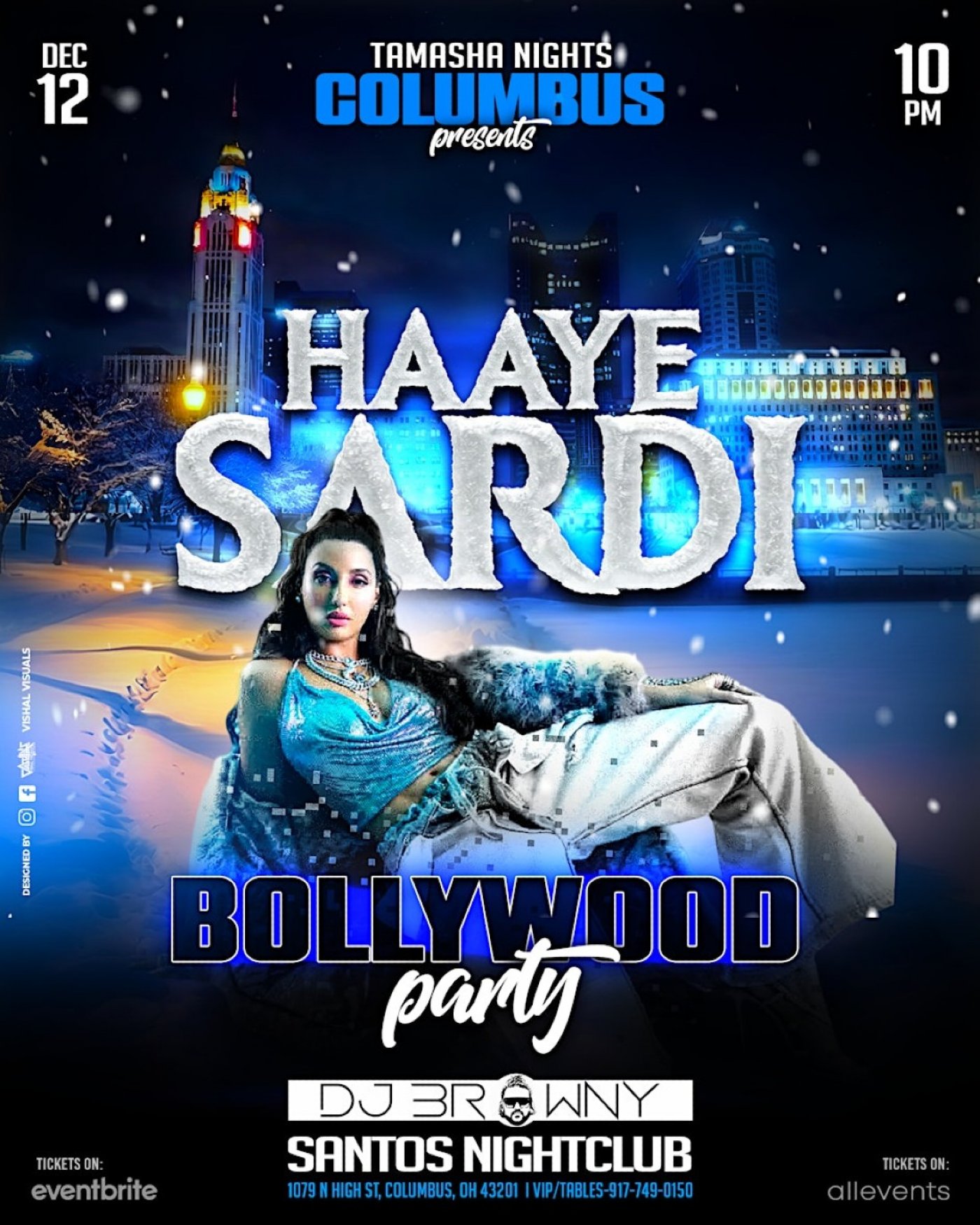 COLUMBUS' HAAYE SARDI BOLLYWOOD PARTY@SANTOS
