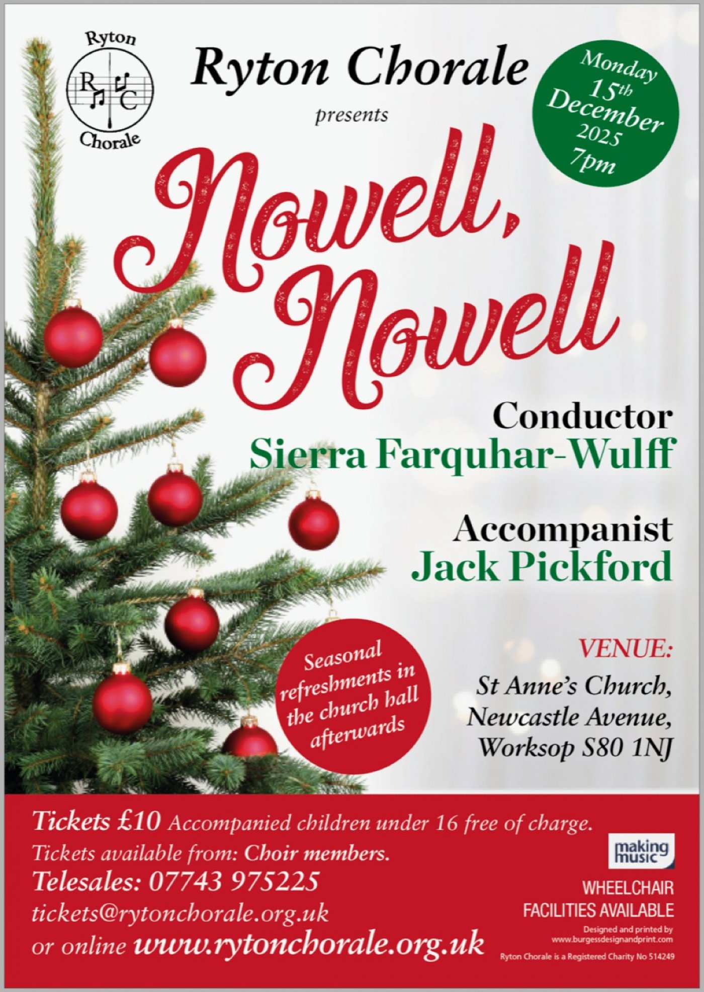 Ryton Chorale present Nowell, Nowell