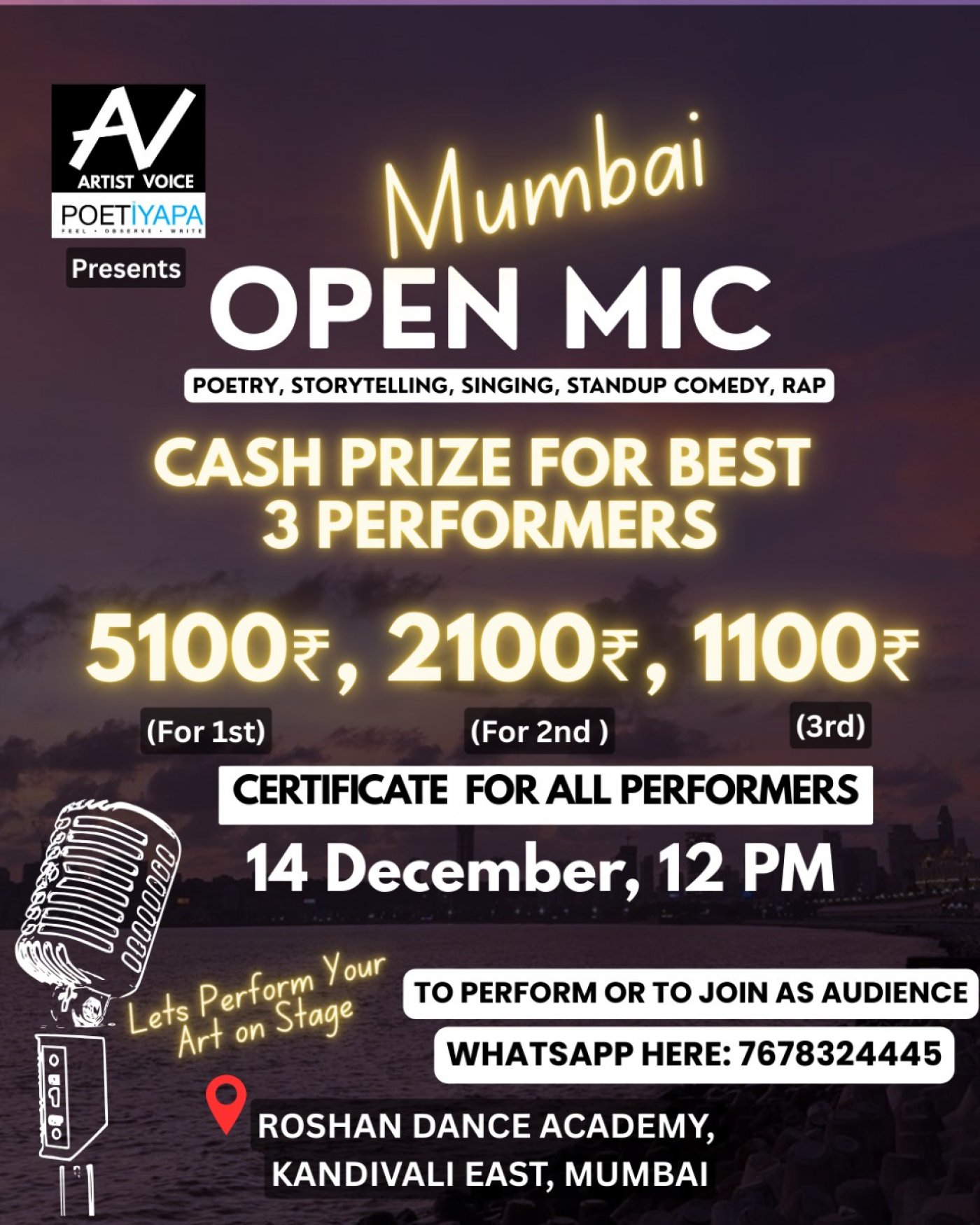 OPEN MIC IN MUMBAI - Poetry, Storytelling, Singing, Standup Comedy - Events in - Poetiyapa