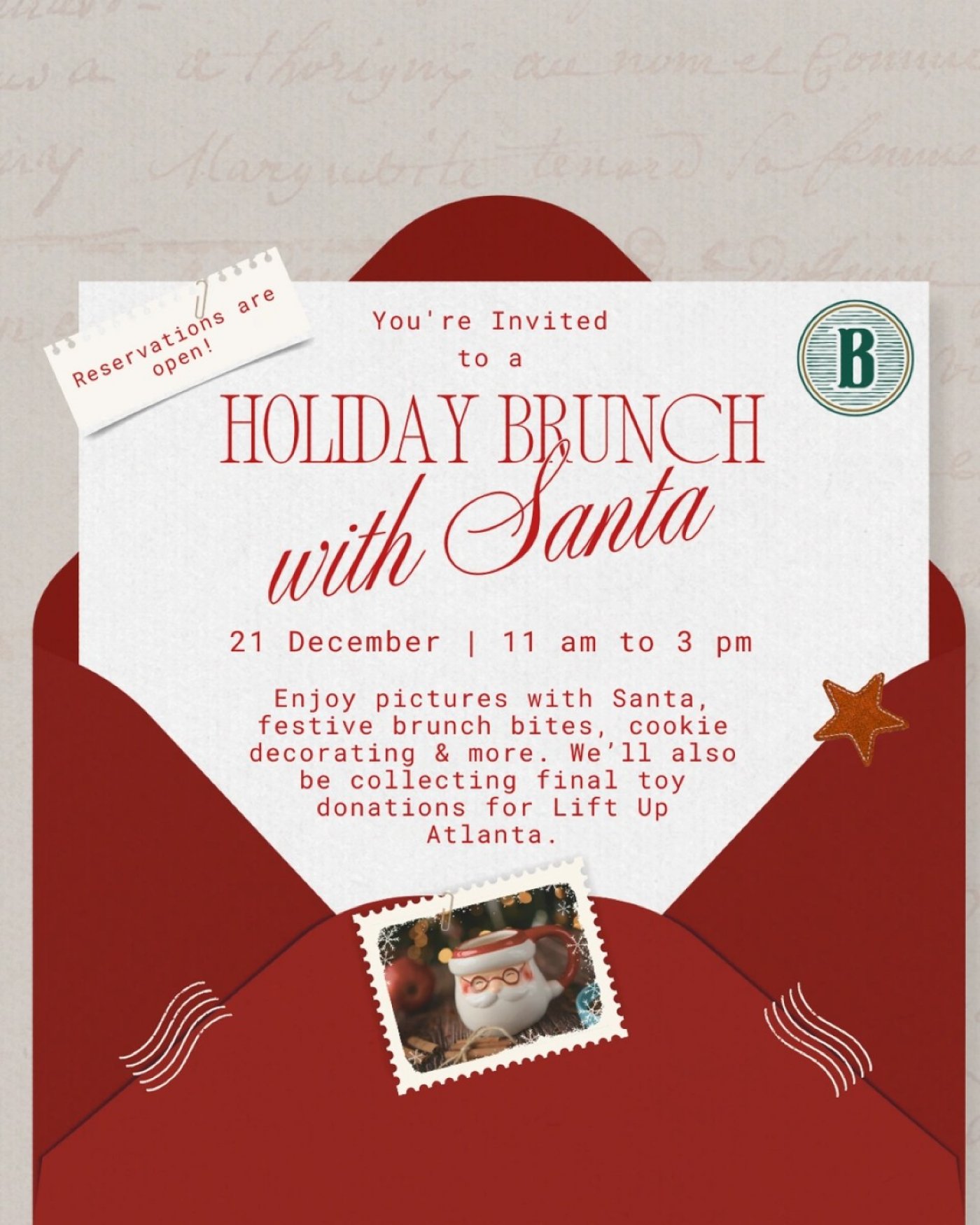 Santa Claus is Coming to Boone\u2019s for a Holly Jolly Holiday Brunch