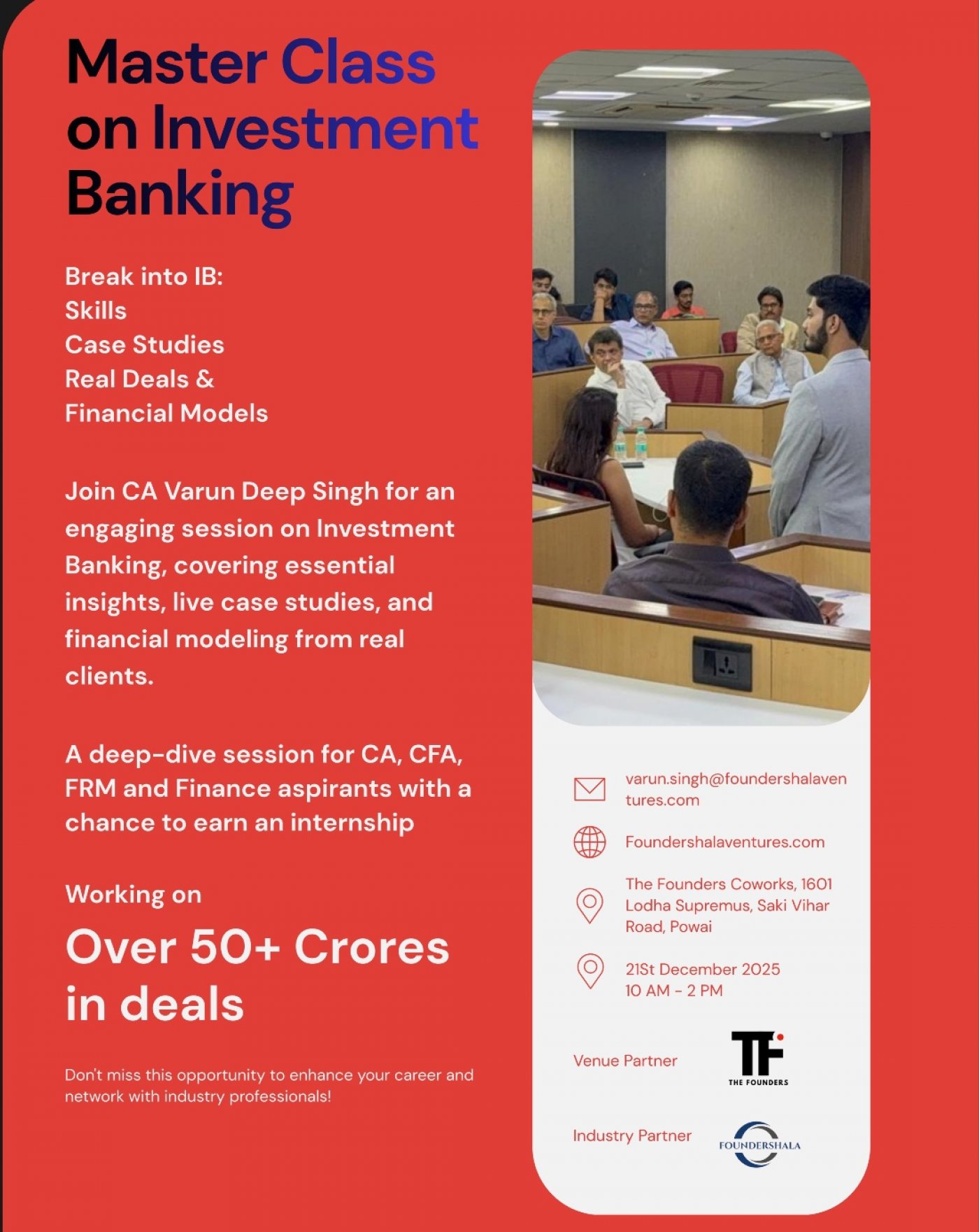 Master Class On Investment Banking