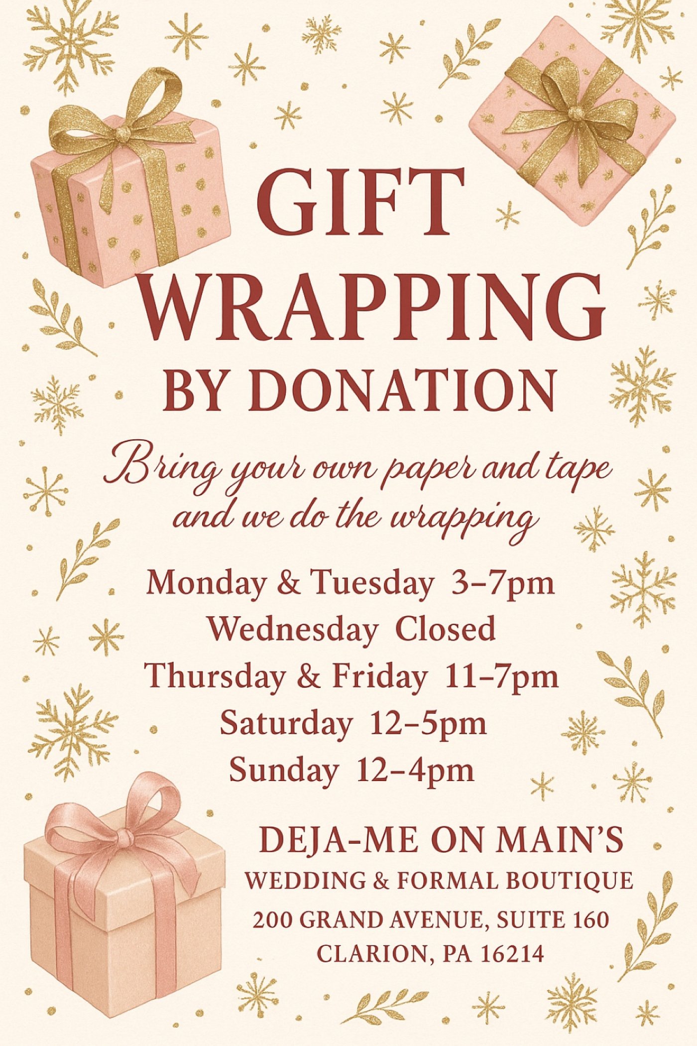 Gift Wrapping @ Deja-Me on Main