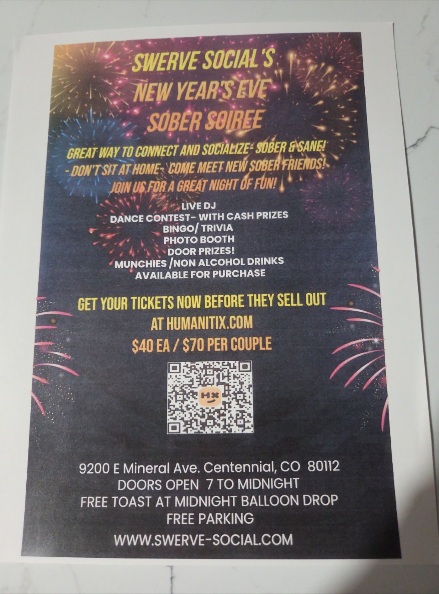 Swerve Socials New Year's Eve Sober Soiree