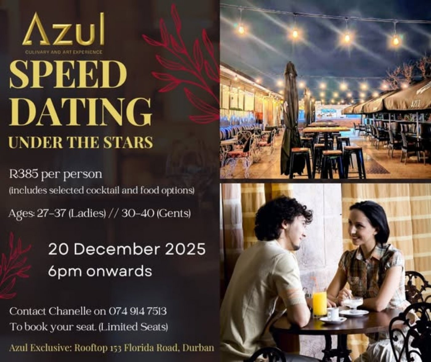 SPEED DATING AT AZUL EXCLUSIVE - FLORIDA ROAD
