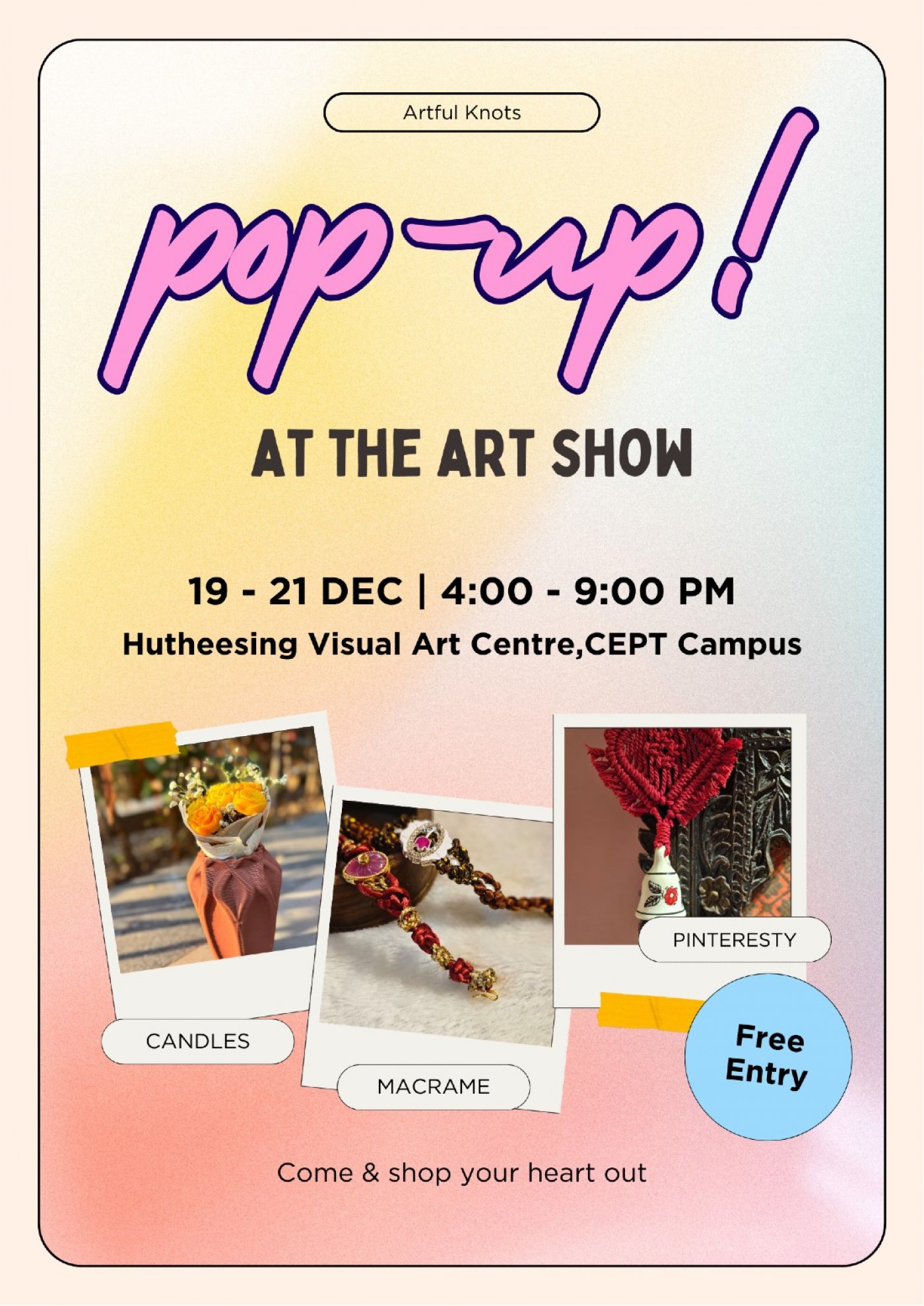 Pop up at the Art Show