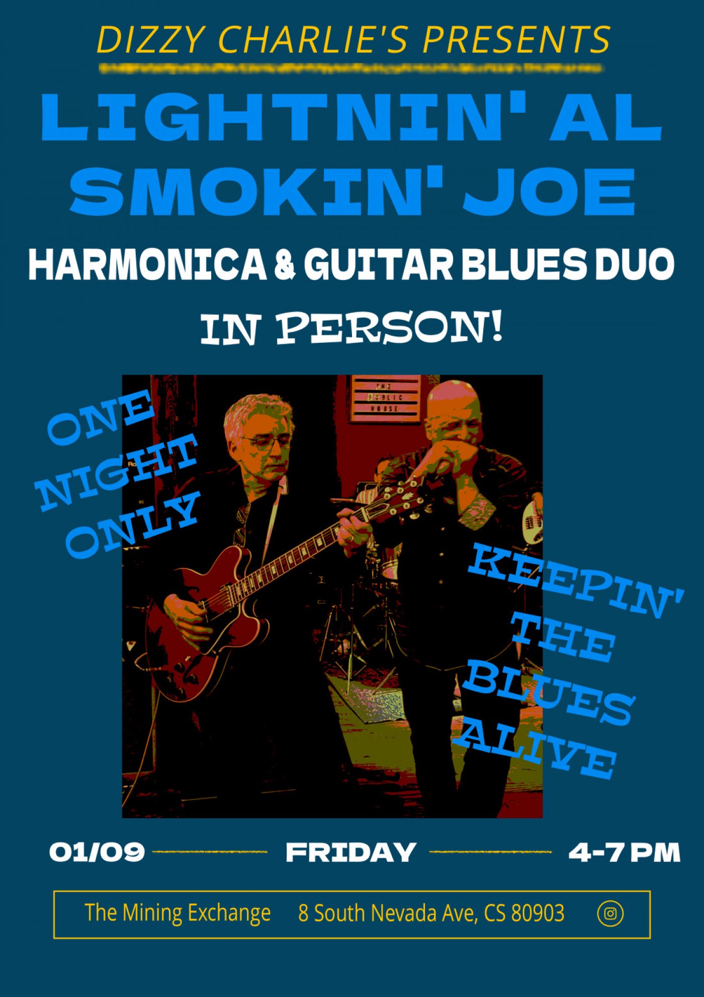  Lightnin' Al Chesis and Smokin' Joe Sciallo @The Mining Exchange, Friday, January 9, 2026 