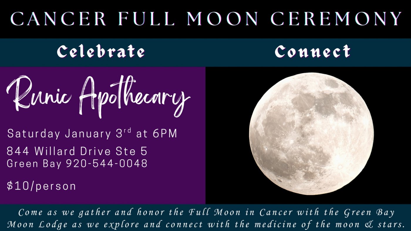 Cancer Full Moon Lodge: A Ceremony of the Heart with the Green Bay Moon Lodge