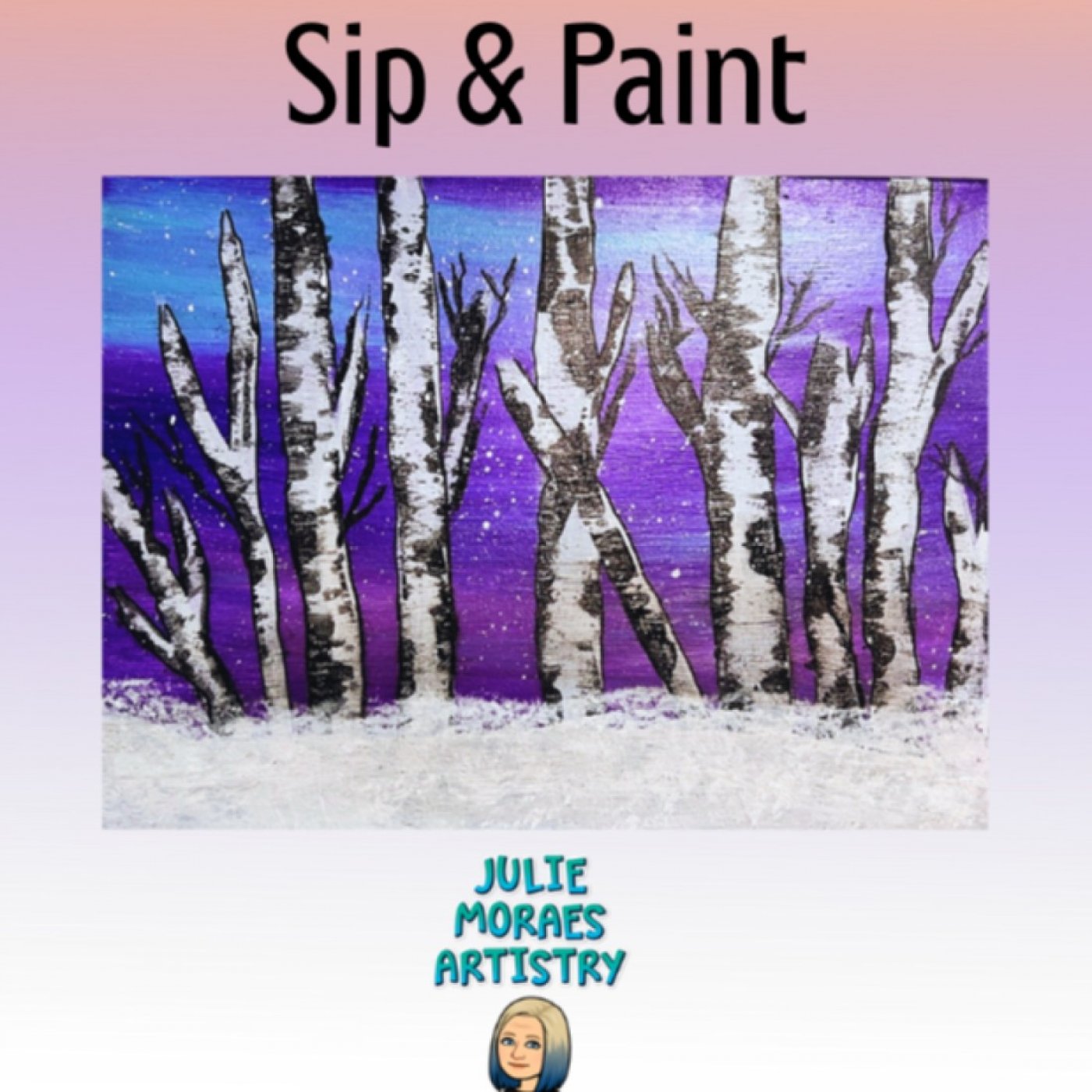 Sip & Paint at Odd Man Rush Brewing \u2014 Winter Birch Trees! Early Bird: Buy 2 Spots, Get $5 Off!