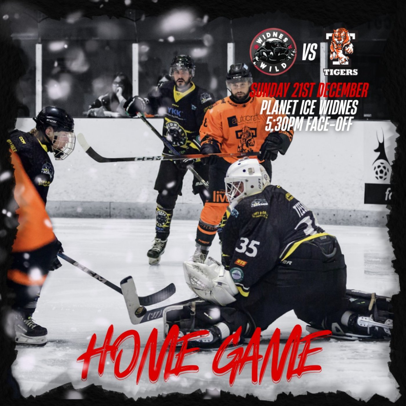 YKK Widnes Wild vs Telford Tigers Festive Ice Hockey Game - Sun 21st Dec 5:30PM
