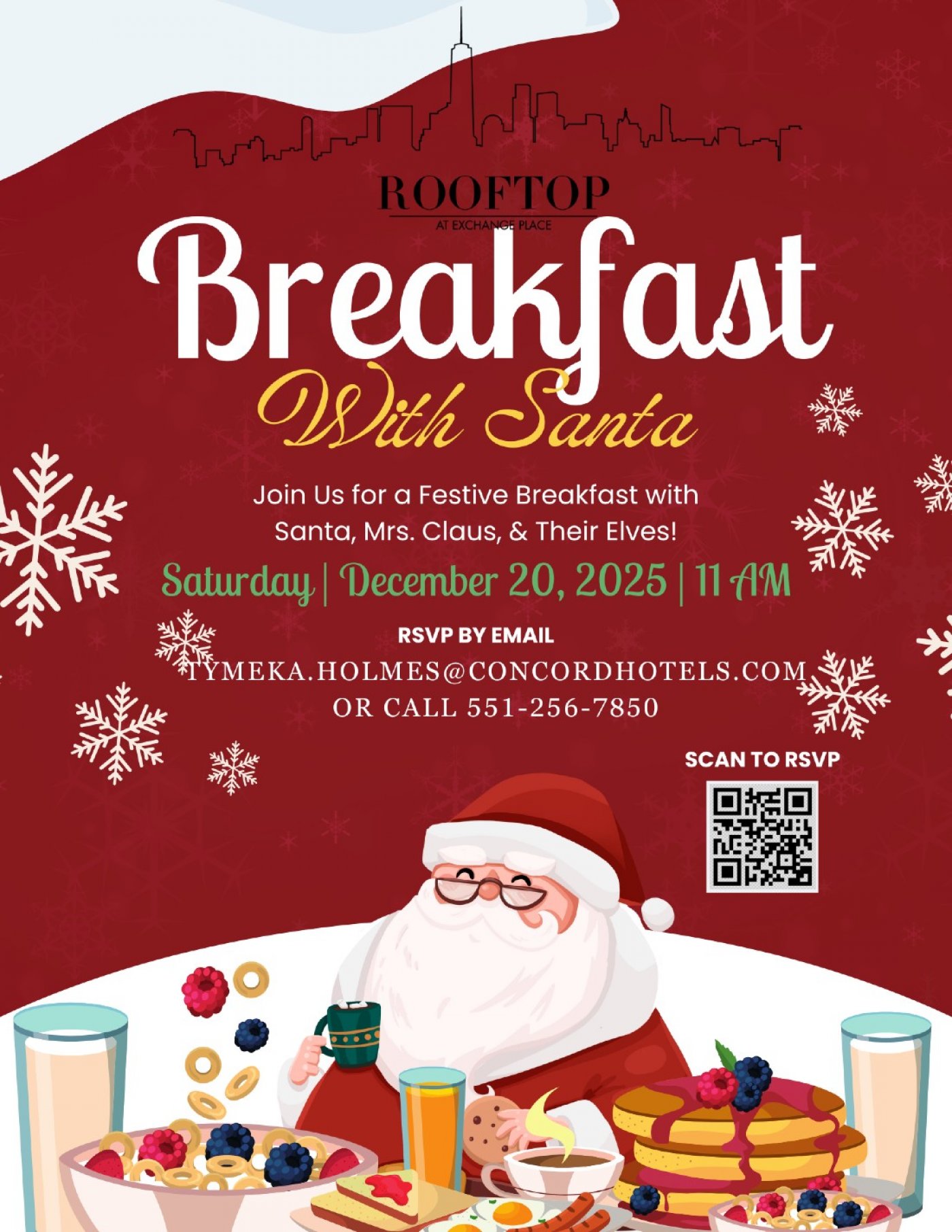 Breakfast with Santa at RoofTop at Exchange Place