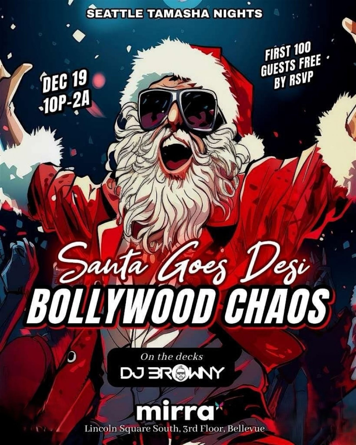 SEATTLE BOLLYWOOD CHRISTMAS PARTY @MIRRA BELLEVUE