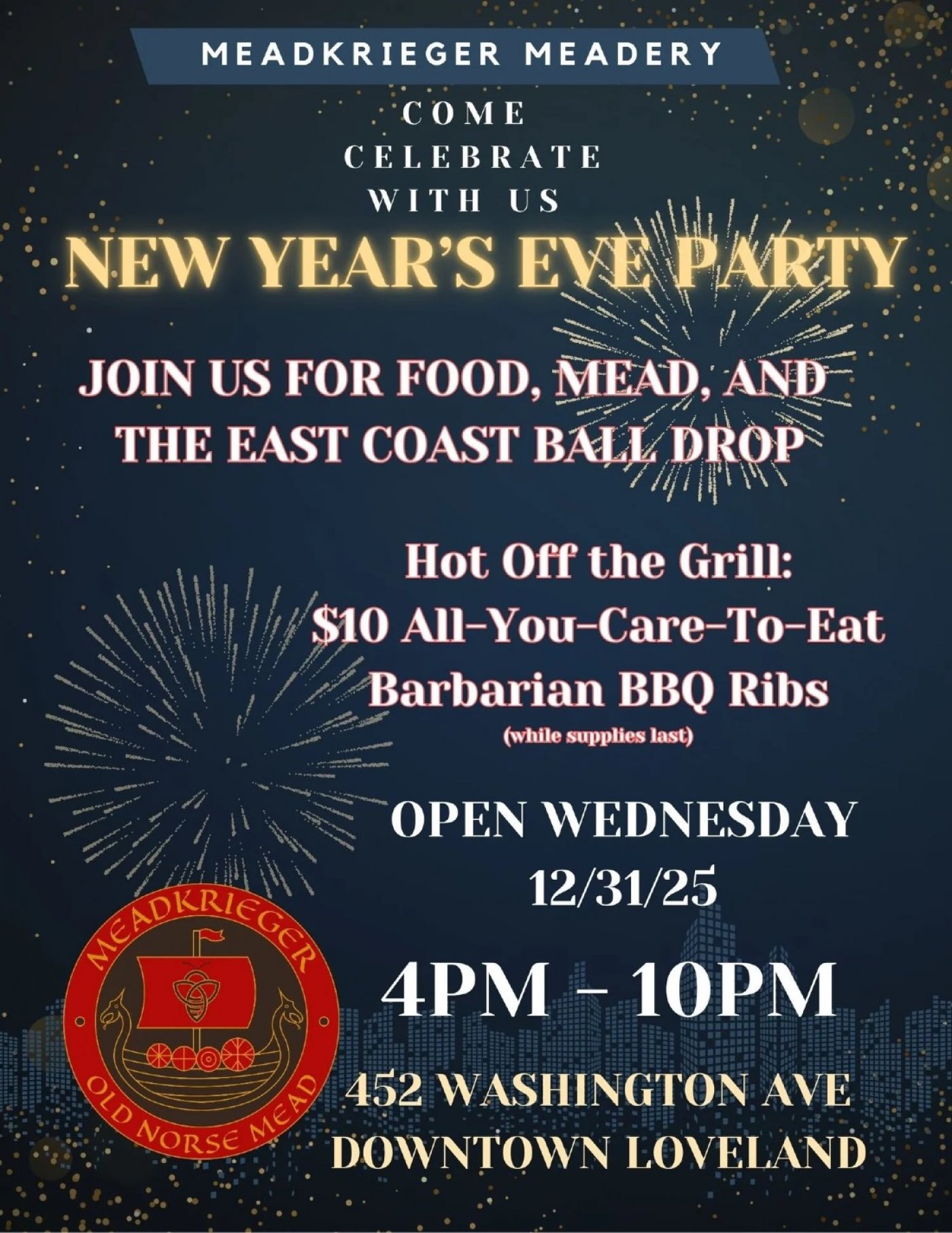 Hot Off The Grill - New Year's Eve Party!