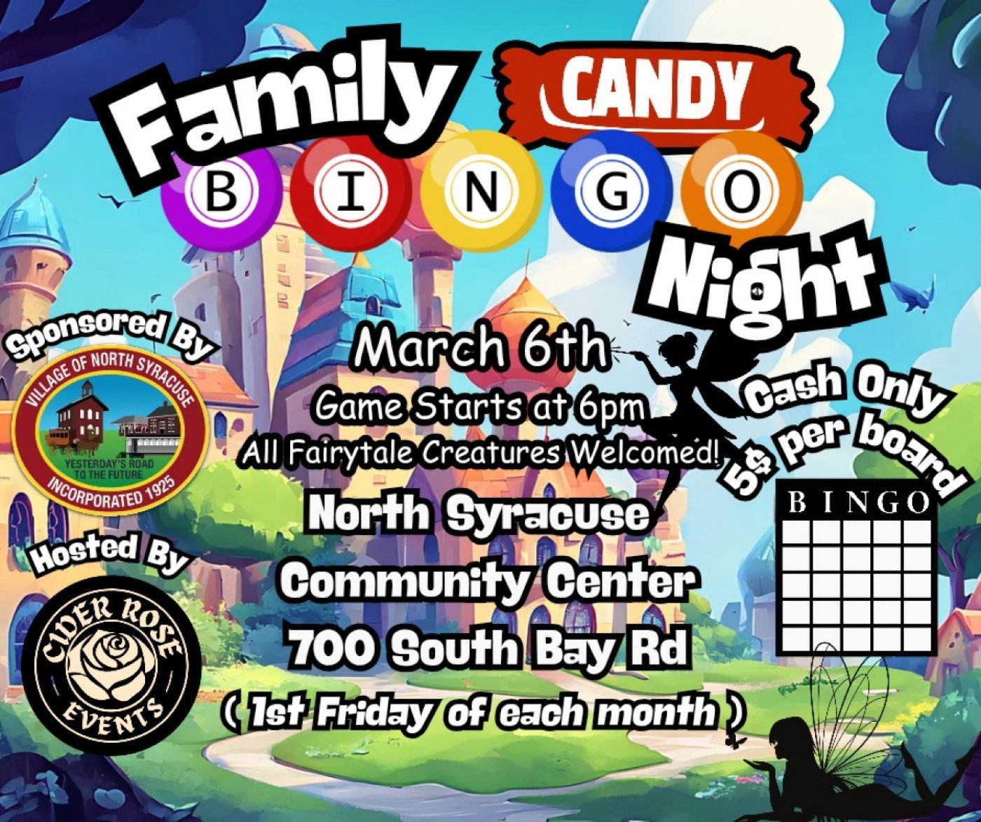 Fairytale Family Candy Bingo Night