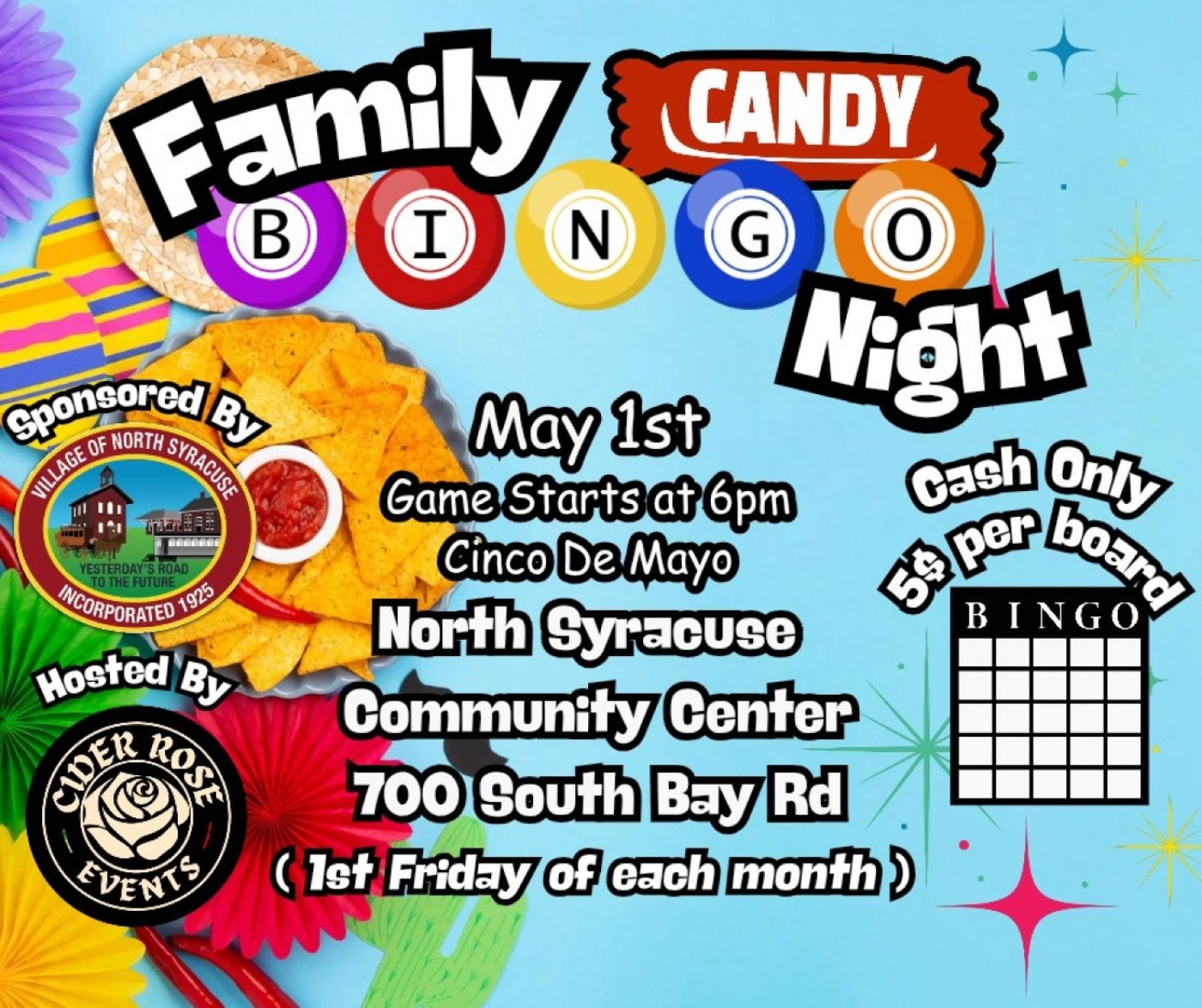 CINCO DE MAYO FAMILY CANDY BINGO NIGHT