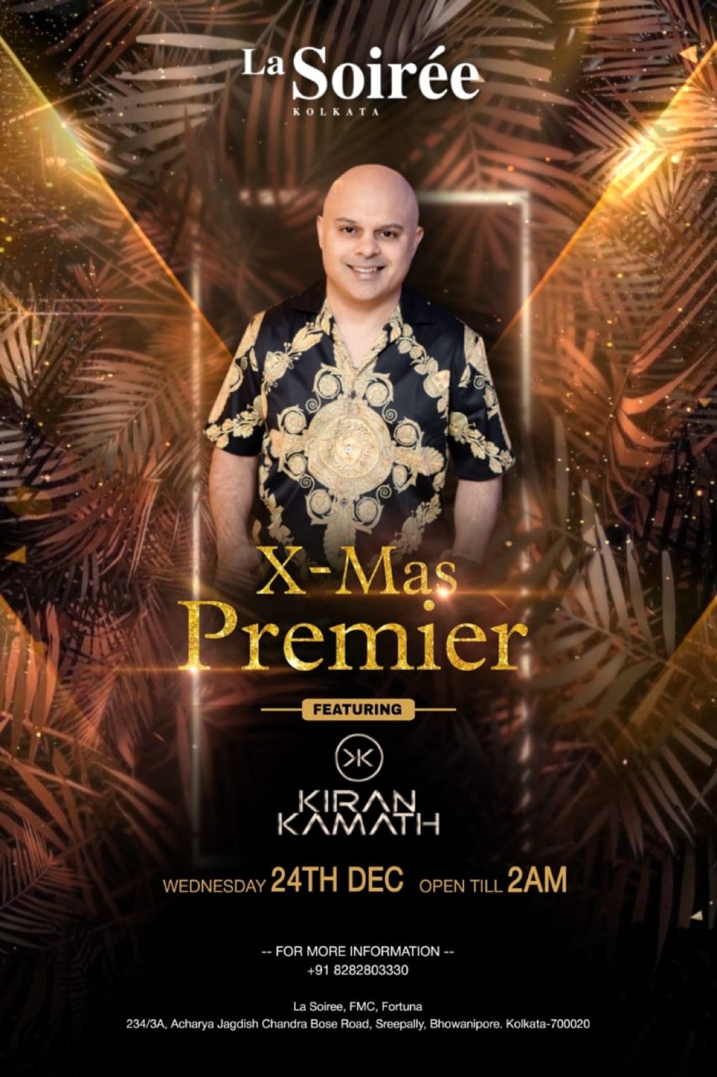 La Soir\u00e9e Kolkata presents X-Mas Premier- Featuring Kiran Kamath