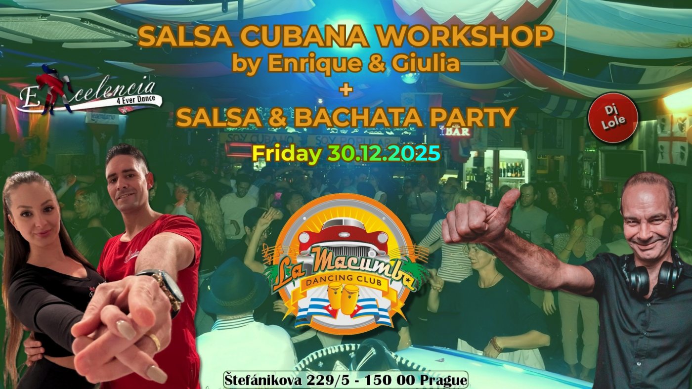 SALSA CUBANA WORKSHOP + SALSA & BACHATA PARTY