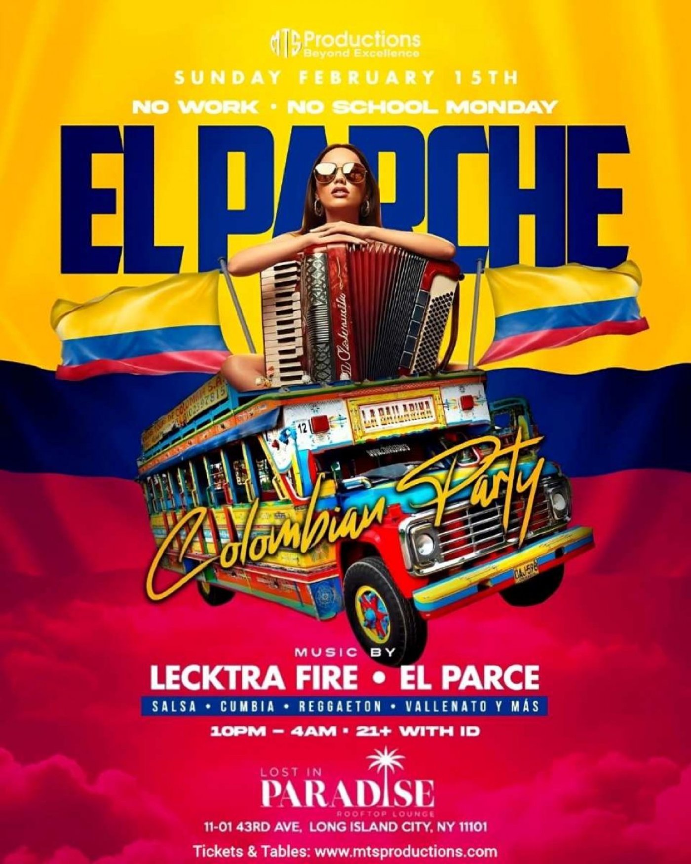EL PARCHE Rooftop Party NYC | Colombian Night at Lost in Paradise ...