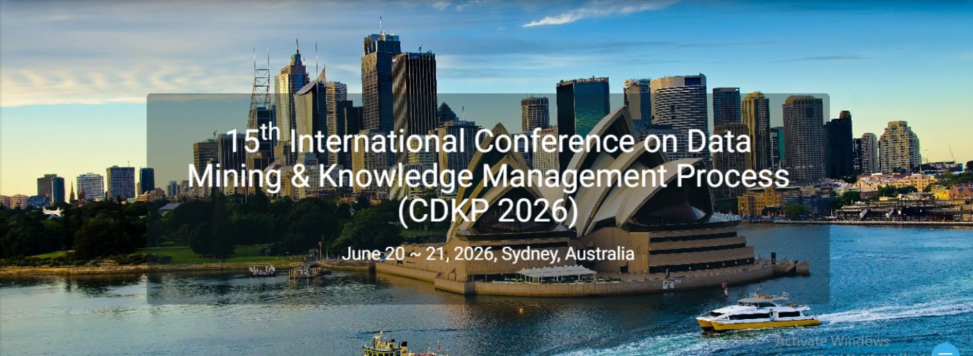 15th International Conference on Data Mining & Knowledge Management Process (CDKP 2026)