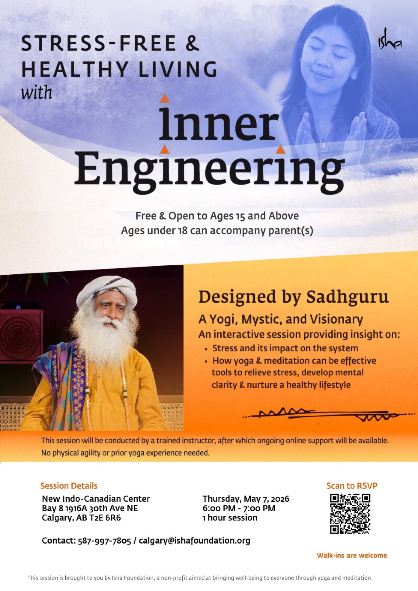 Free Inner Engineering Intro Talk Tickets at New Indo-Canadian Centre ...