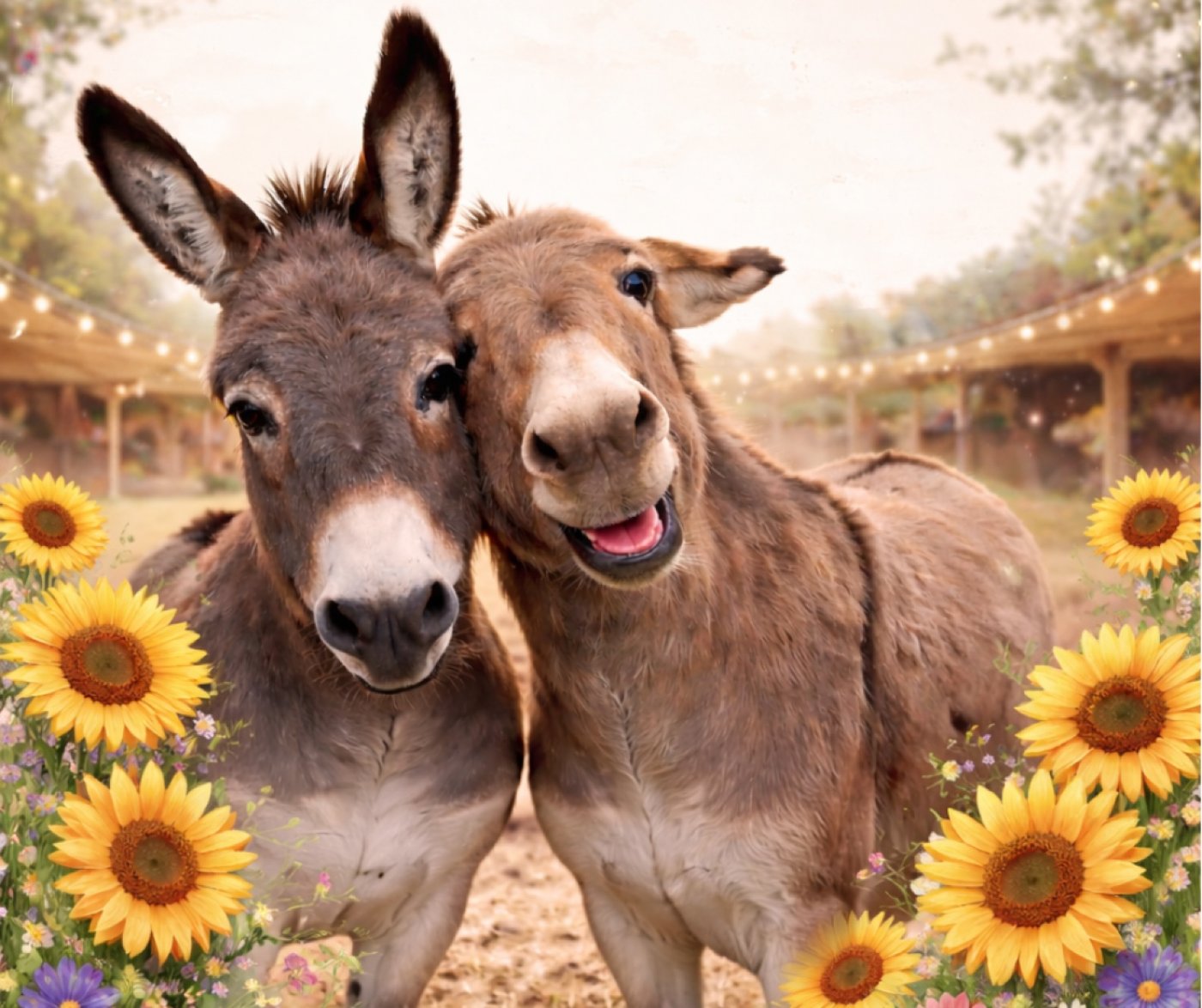 Donkey Nuzzling