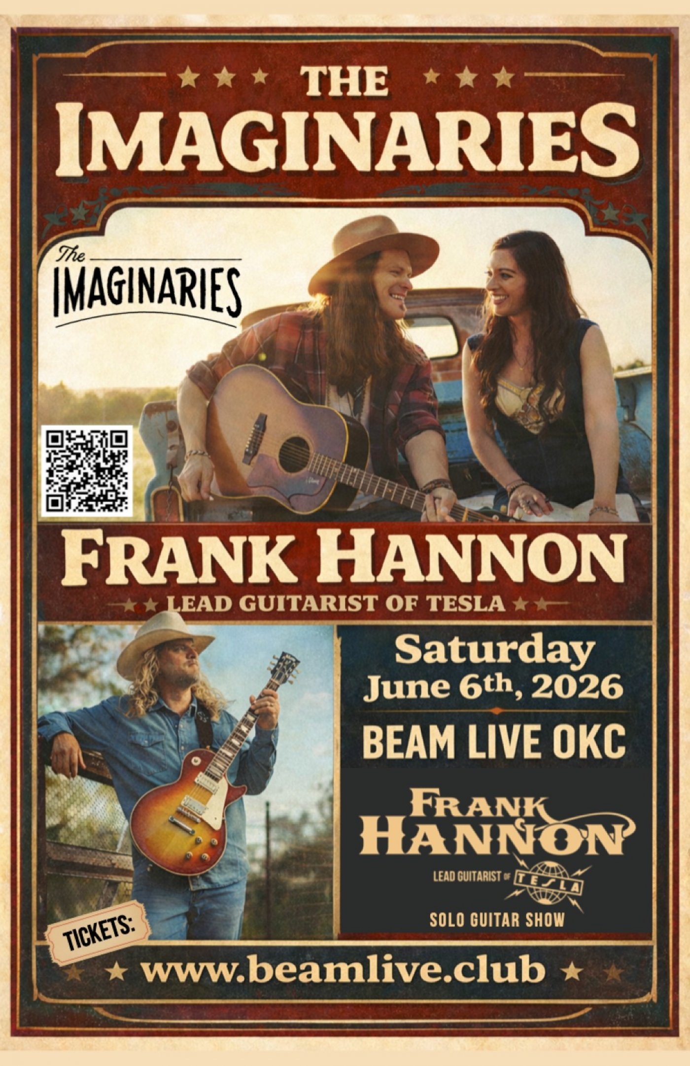Tesla guitarist Frank Hannon w\/ The Imaginaries @ Beam Live OKC June 6th