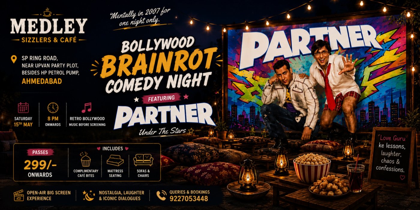 Bollywood Brain-rot Comedy Movie Night - Medley Sizzlers & Cafe