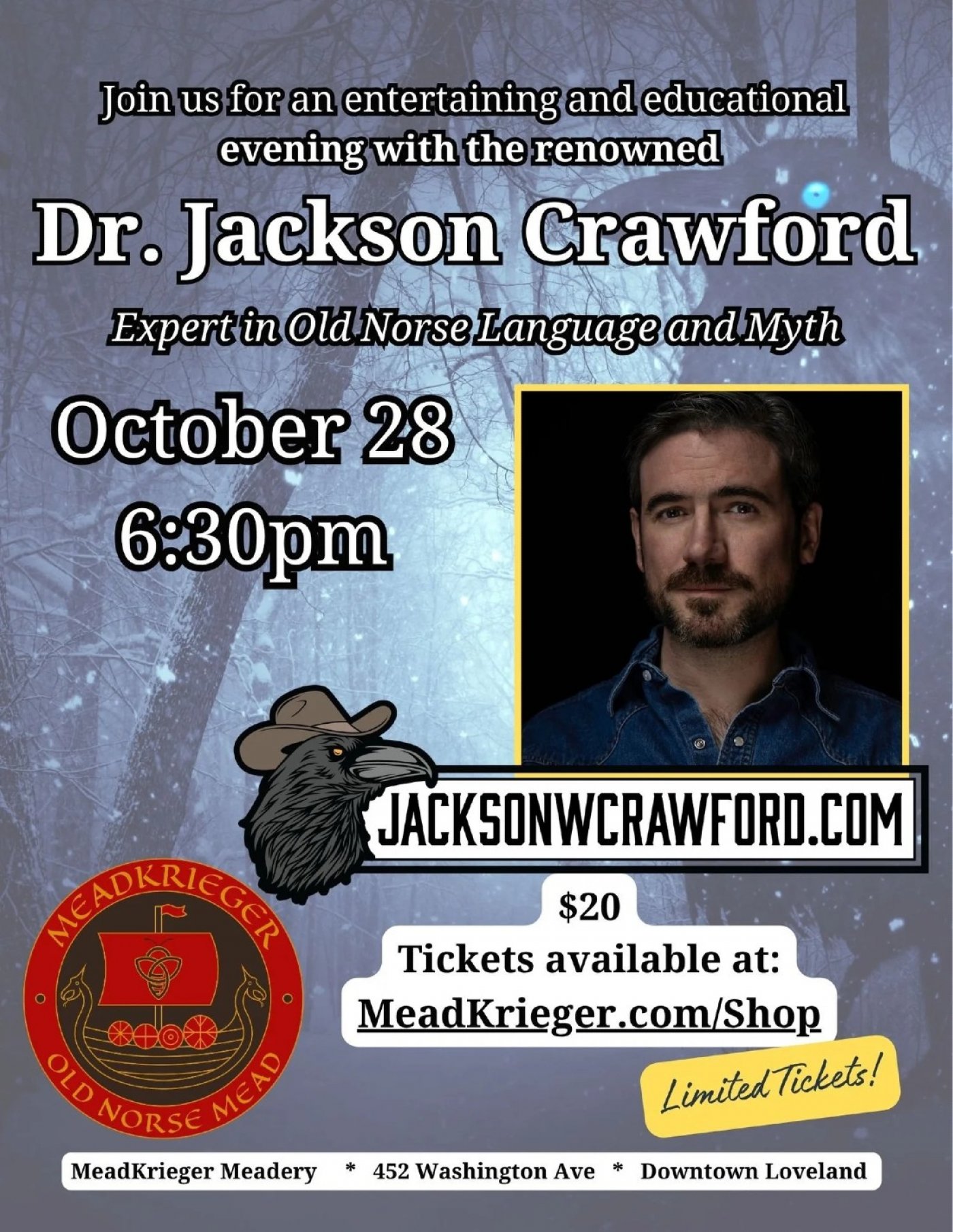 Dr. Jackson Crawford- Monthly Series at MeadKrieger Meadery LLC ...