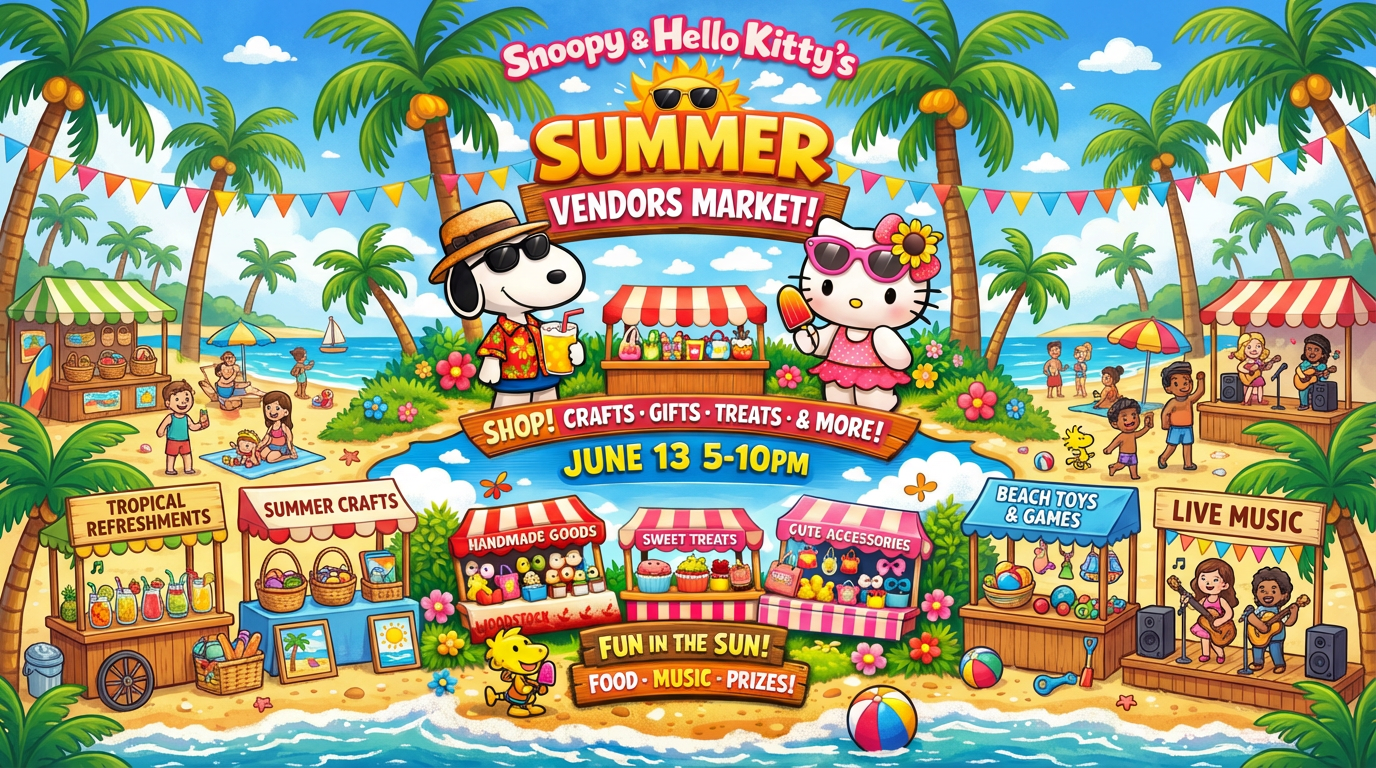 SNOOPY X HELLO KITTY SUMMER MARKET